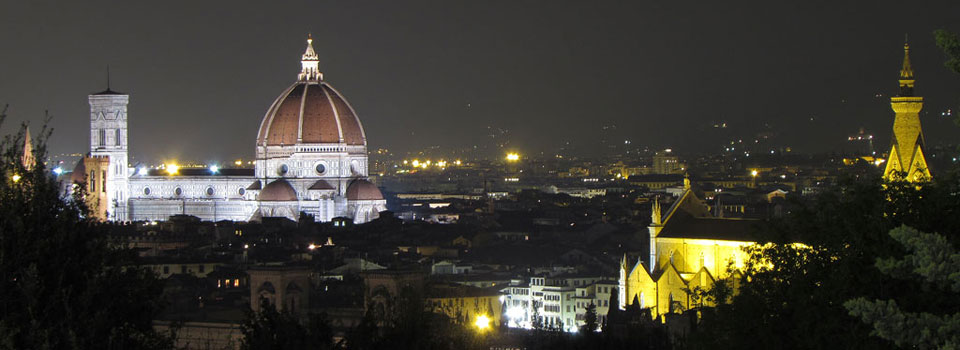 Florence in the night from Piazzale Michelangelo